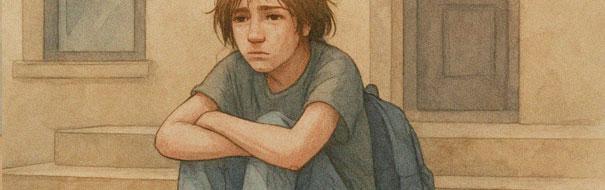 Schüler schwänzt die Schule Schulschwänzen